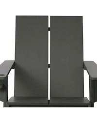 Outdoor Hdpe Modern Adirondack Chair with Cup Holder