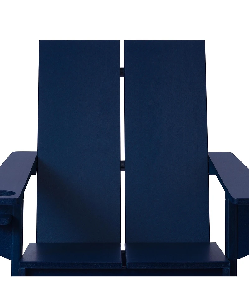Outdoor Hdpe Modern Adirondack Chair with Cup Holder