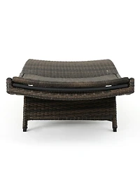 Streamdale Cozy Outdoor Chaise Lounge Set Premium Faux Rattan and Aluminum Construction for Backyard Relaxation