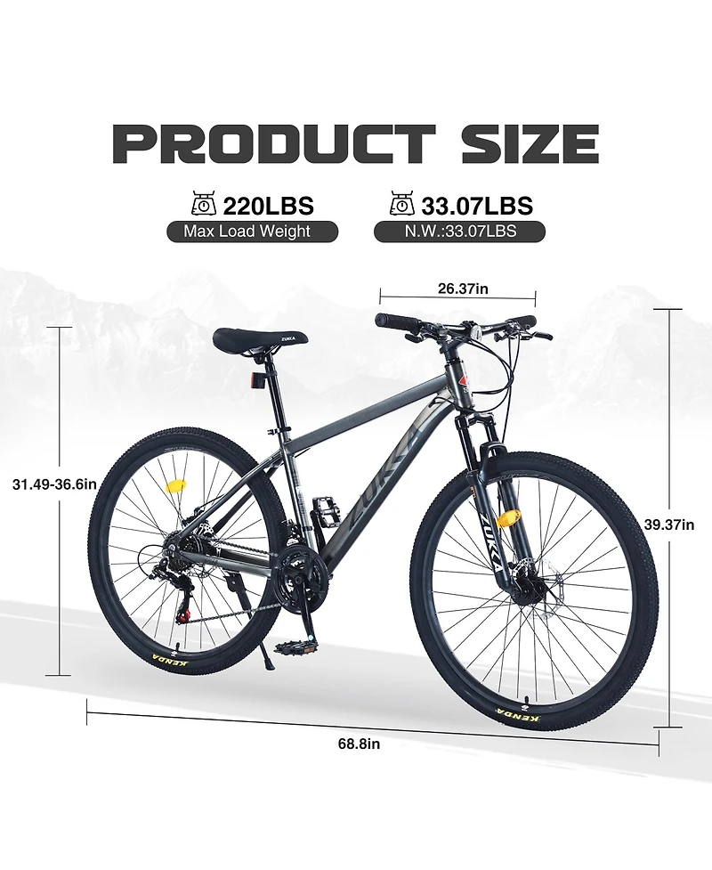 Streamdale 27.5 Inch Wheels 21 Speed Mountain Bike, for Men Women Boys and Girls, Front Suspension,Aluminum Alloy Frame