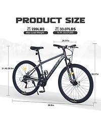 Streamdale 27.5 Inch Wheels 21 Speed Mountain Bike, for Men Women Boys and Girls, Front Suspension,Aluminum Alloy Frame