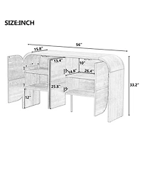 Streamdale 4-Door Sideboard with Rounded Corners