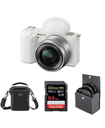 Sony Sony Zv-E10 Aps-c Mirrorless Interchangeable Lens Vlogging Camera with 16-50mm Lens, White