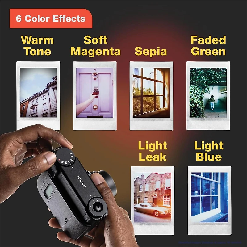 Fujifilm Instax Mini 99 Instant Film Camera, Matte Black, Bundle with 2x Instant Daylight Film Pack and Slinger Photo Album