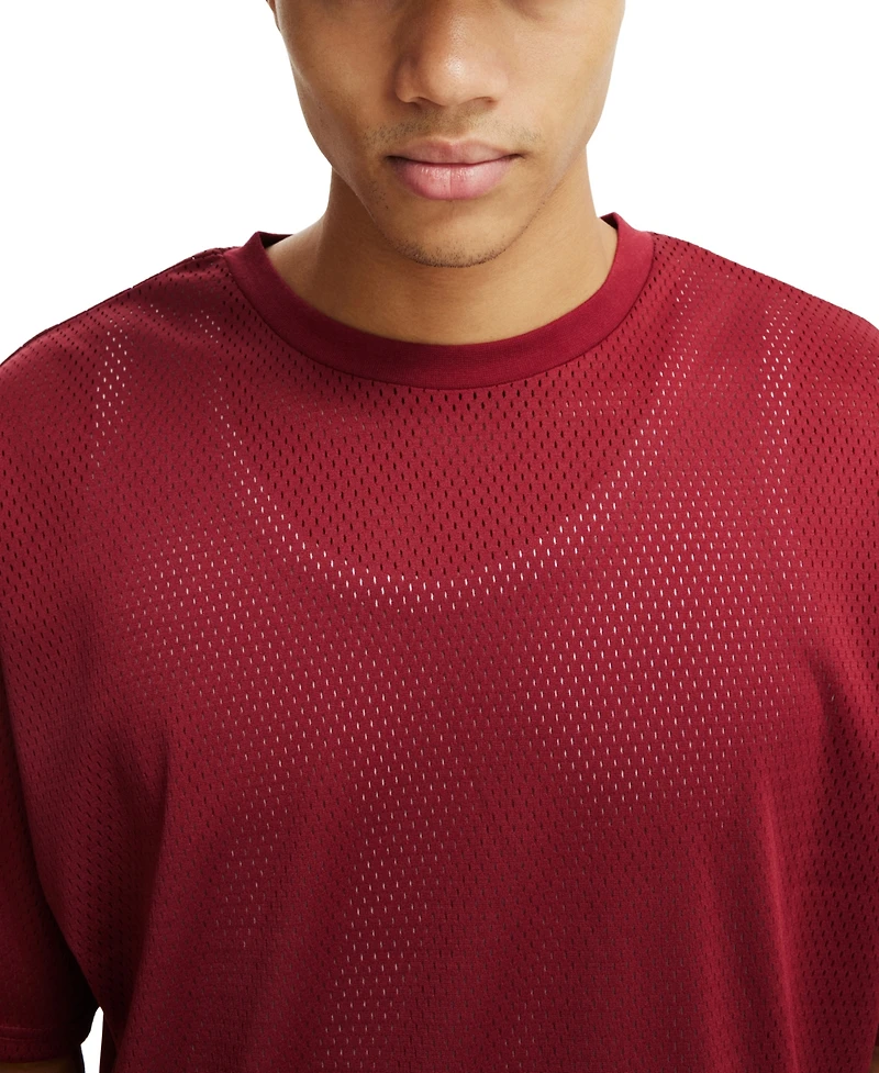 Cotton On Men's Cropped Fit Mesh T-Shirt
