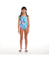 Toddler/Child Girls Blue Criss-Cross Swimsuit