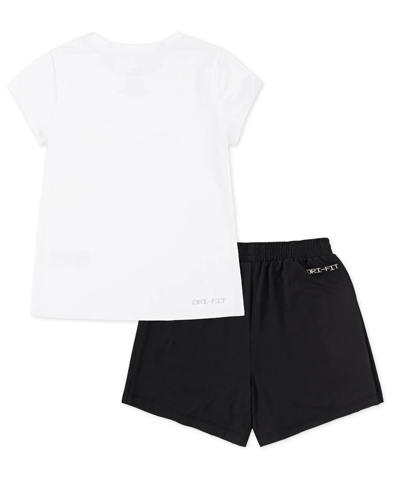 Nike Girls' Toddler 2T-4T All Day Play T-Shirt and Skort, 2-Piece Set