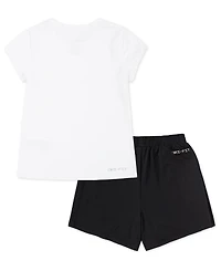 Nike Girls' Toddler 2T-4T All Day Play T-Shirt and Skort, 2-Piece Set