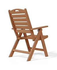 Hdpe Adjustable Highback Folding Patio Dining Chair