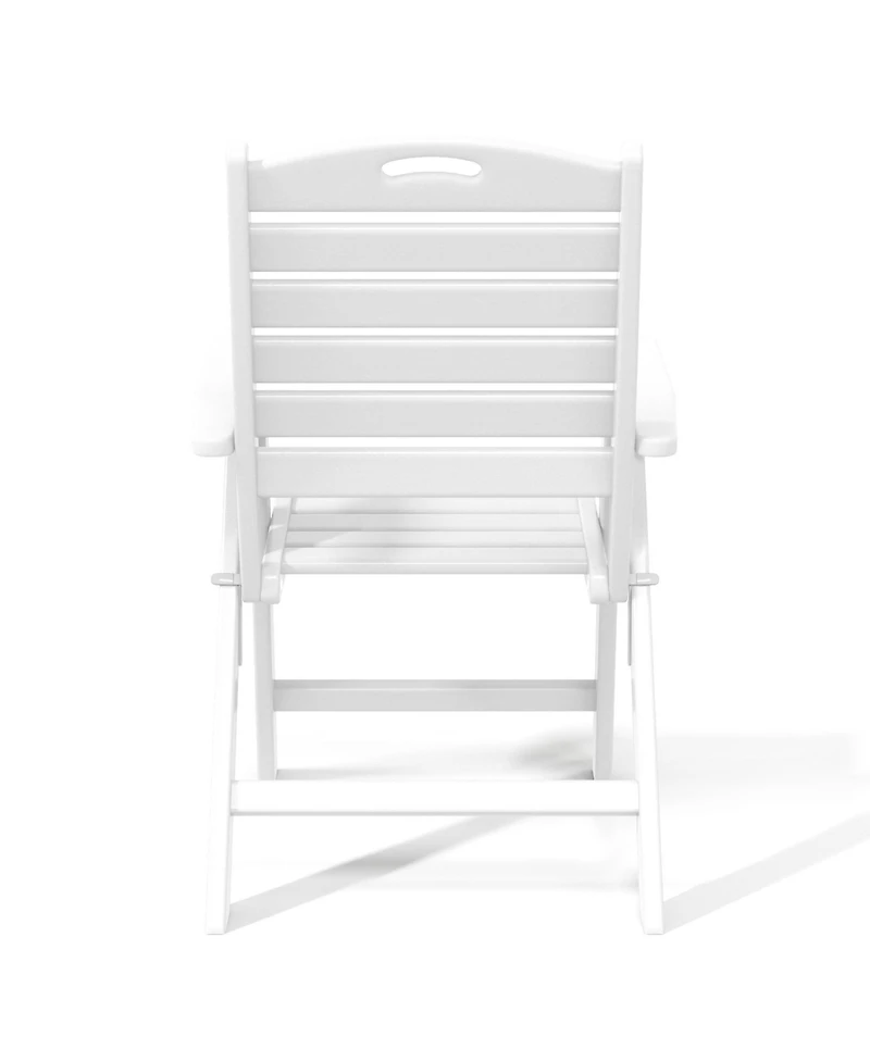 Hdpe Adjustable Highback Folding Patio Dining Chair