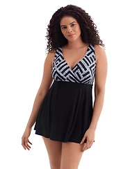 Longitude by Mimi Flamingo Women's Amazing Crossover Plunge Swimdress