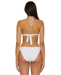 Becca Womens Colette Crochet Trim Bikini Top Bikini Bottoms