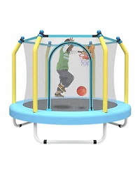 Streamdale 55-inch Trampoline for Kids Indoor & Outdoor Small Toddler Trampoline with Basketball Hoop
