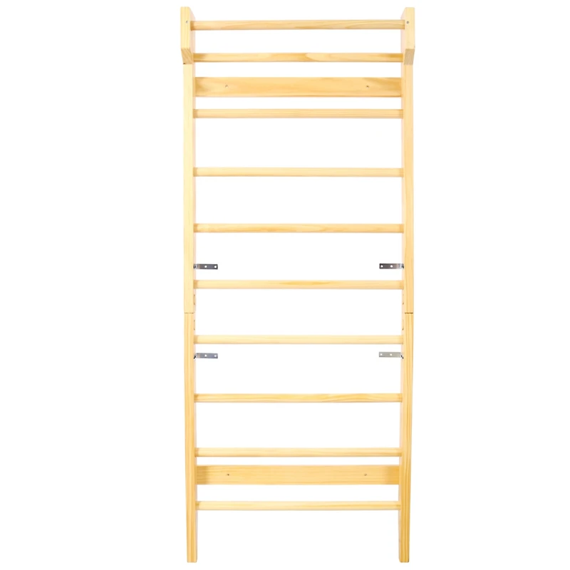 Streamdale Wooden Swedish Ladder, Stall Bars Set for Physical Therapy & Gymnastics (with Adjustable Pull-up Bar)