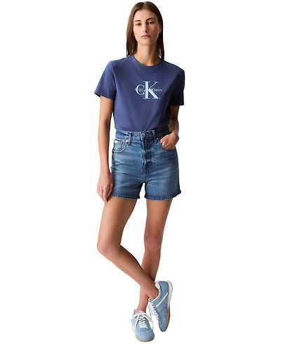 Calvin Klein Jeans Women's High-Rise Cotton Denim Shorts