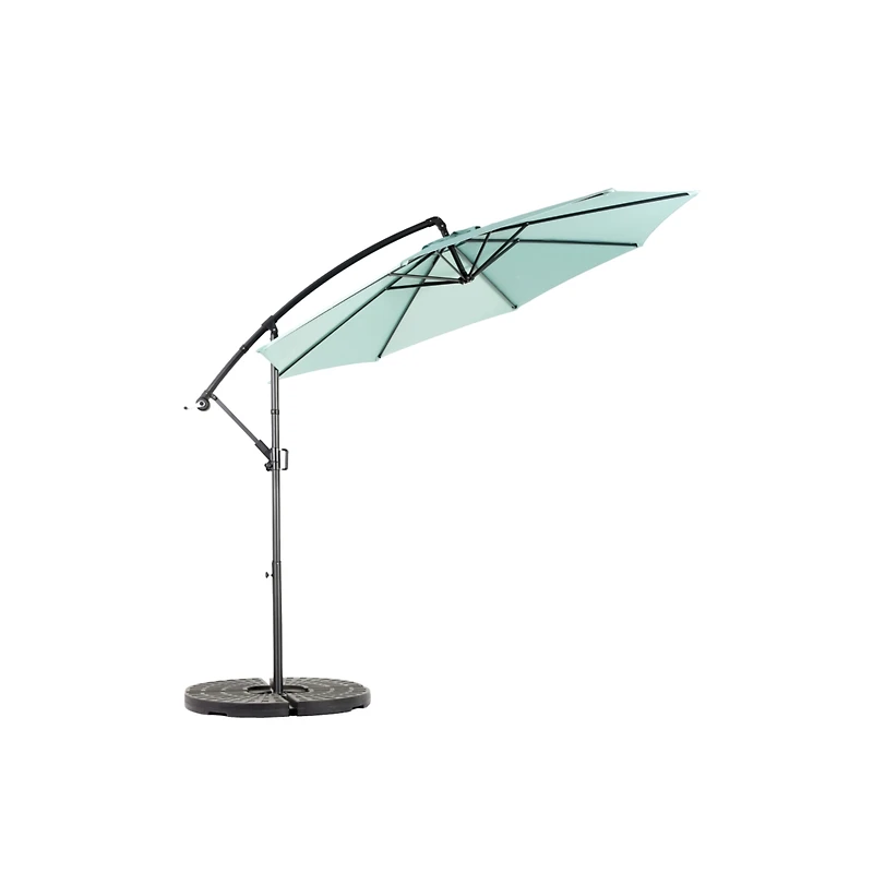 Streamdale Best Choice Products 10ft Offset Hanging Patio Umbrella w/Easy Tilt, Polyester Shade, 8 Ribs for Backyard