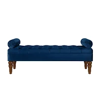 Streamdale Velvet Bed Bench with Tufted Buttons, Upholstered Window/Entryway Bench
