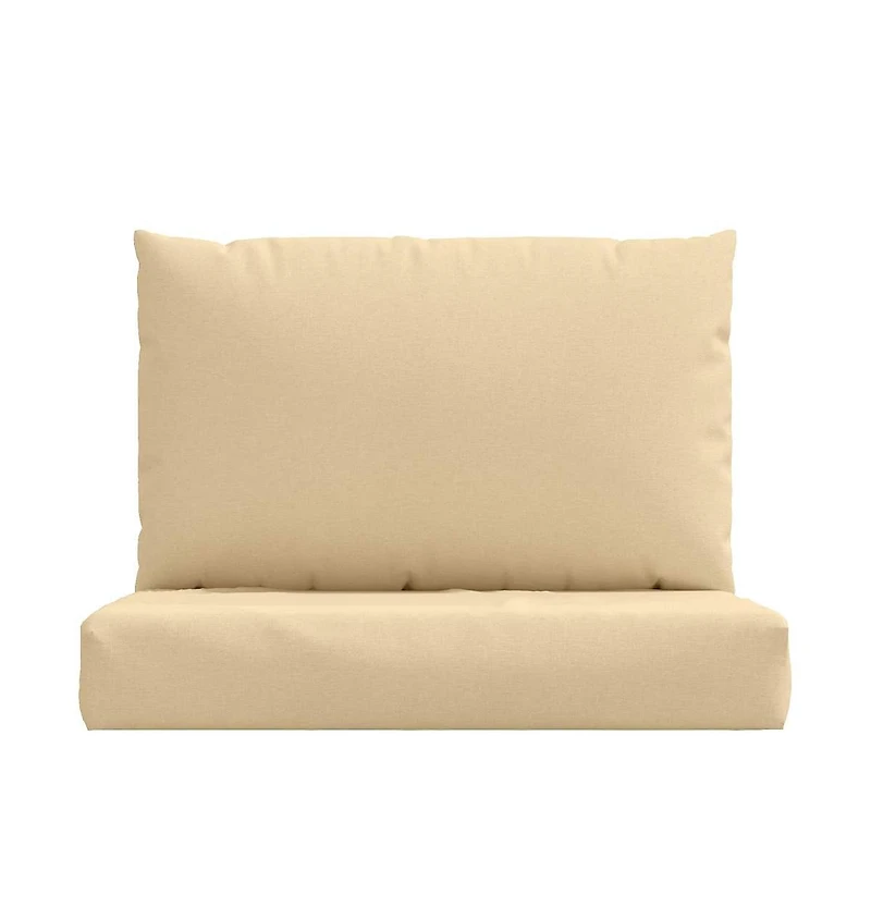 Pallet Cushions 2 pcs Melange Beige Fabric