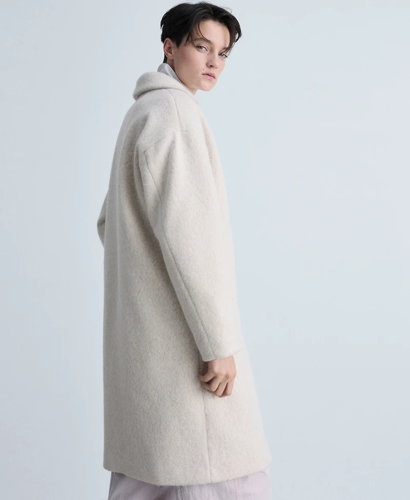 Mango Women's Oversized Boucle Long Coat