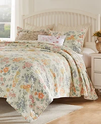 Greenland Home Fashions Chloe Modern Floral 3-Pc. Quilt Set, Full/Queen