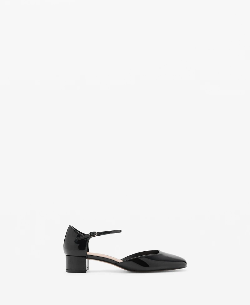 Mango Women's Patent Leather-Effect Heeled Shoes