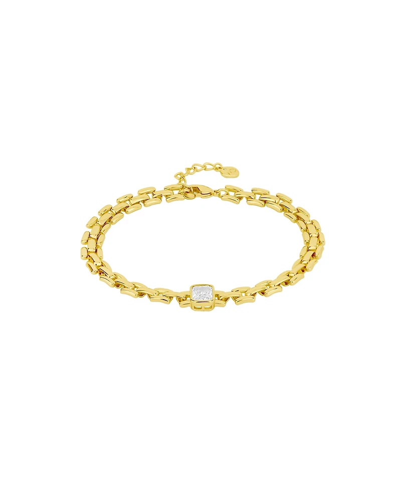 And Now This Cubic Zirconia Watch Band Link Bracelet