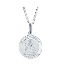 Bling Jewelry Saint Jude Thaddeus Pendant Necklace Sterling Silver Religious Medal