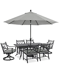 Wythburn Outdoor Dining 7pc Set (72x38" Table & 6 Scroll Chairs), Created for Macy's