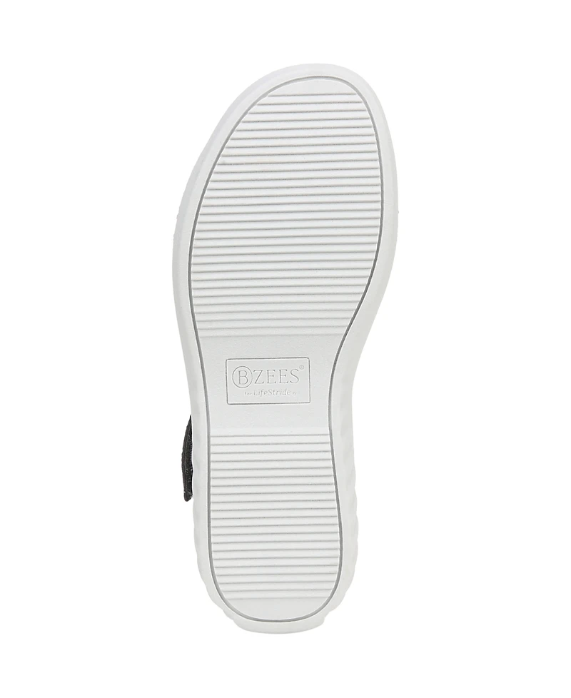 LifeStride Women's Lane Washable Open Round Toe Strappy Sandals