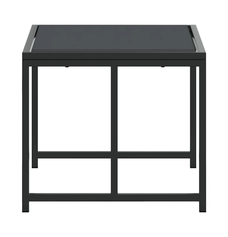 Patio Stools 4 pcs Black Steel and Textilene