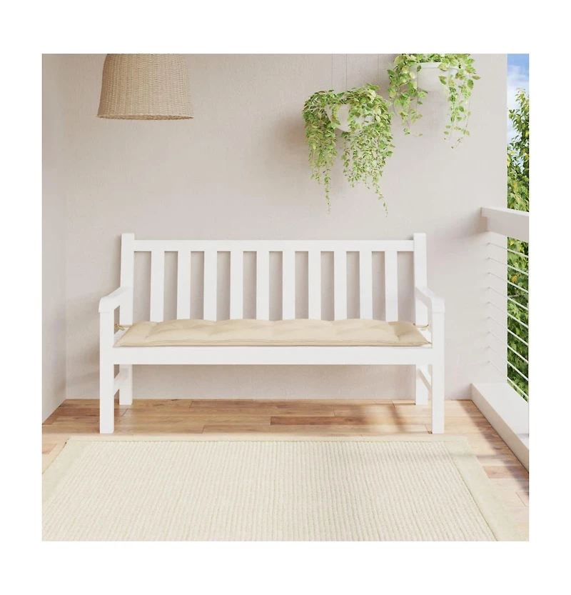 Garden Bench Cushion Beige 59.1"x19.7"x2.8" Oxford Fabric