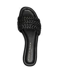 Marc Fisher Ltd Women's Vickee Woven Flat Slide Sandals