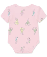 Disney Baby Girls Princesses Bodysuit, Pants & Bib, 3 Piece Set