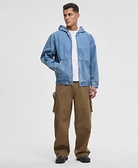 Mode of One Men's Relaxed-Fit Full-Zip Denim Hoodie, Exclusively at Macy's