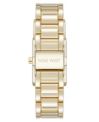 Nine West Women's Quartz Everyday Rectangular and Gold-Tone Metal Alloy Watch