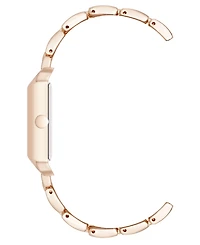Nine West Women's Quartz Rectangular Rose Gold-Tone Metal Alloy Bracelet Watch, 24mm