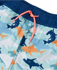 Lands' End Big Boys Husky Stretch Hydroliner Sport Swim Trunks