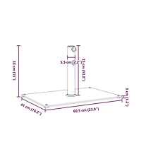 Parasol Base for 1.3"/1.5"/1.9" Poles 33.1 lb Rectangular
