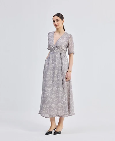 Maxi Wrap Floral dress Vintage Vines