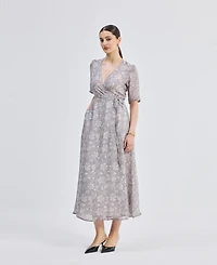 Maxi Wrap Floral dress Vintage Vines