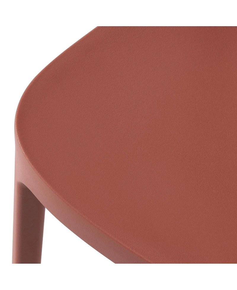 Outdoor Modern Stackable Plastic Patio Dining Chairs (Set of