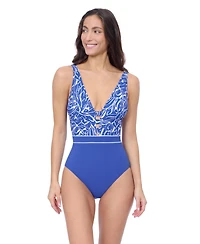 Profile by Gottex Women's Tulip Deep V Neck Halter One Piece