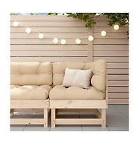 Patio Corner Sofa Solid Wood Pine