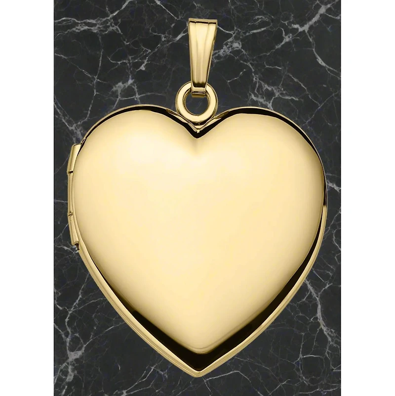 14k Yellow Gold Heart 19mm Polished Locket for Women