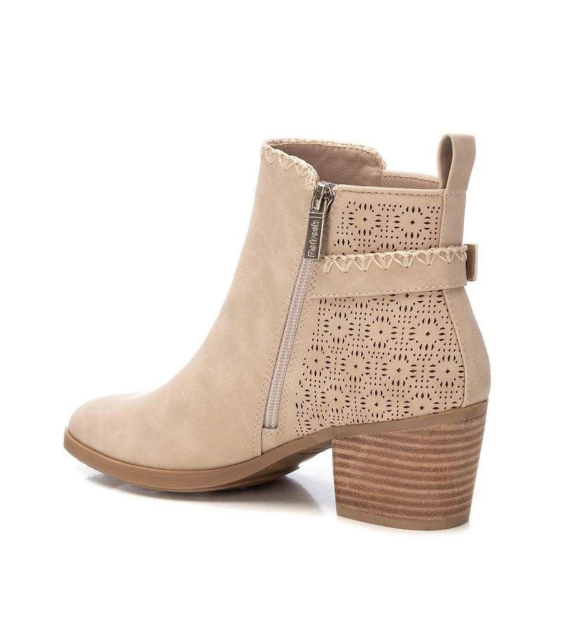 Refresh Women's Fashion Italian Design Booties with Side Zipper by Xti