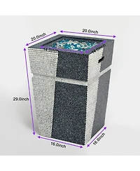 Outdoor Concrete Fire Pit Column Propane Fire Pit Patio Gas Fire Pit