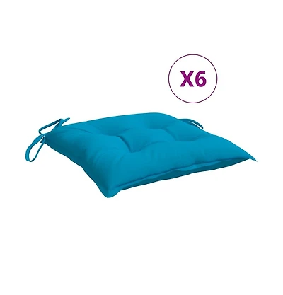 Chair Cushions 6 pcs Light Blue 15.7"x15.7"x2.8" Oxford Fabric