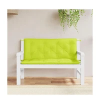 Garden Bench Cushions 2 pcs Bright Green 47.2"x19.7"x2.8" Oxford Fabric