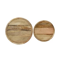 2 Piece Coffee Table Set Solid Wood Mango