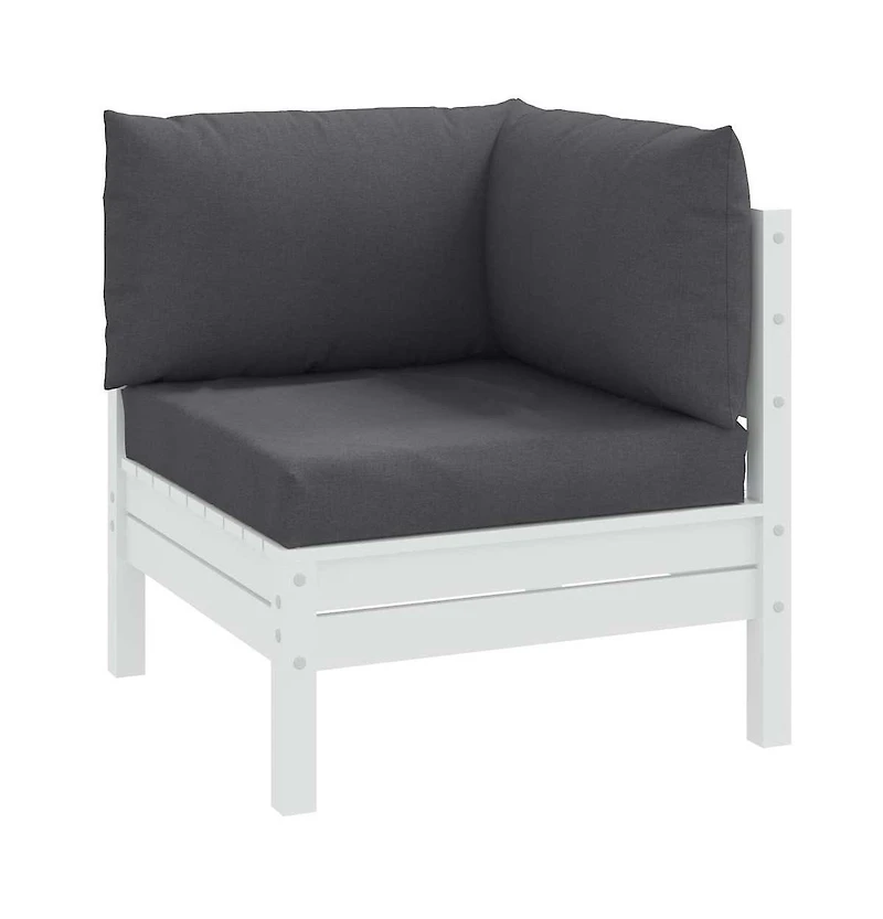 Pallet Cushions 3 pcs Melange Anthracite Fabric
